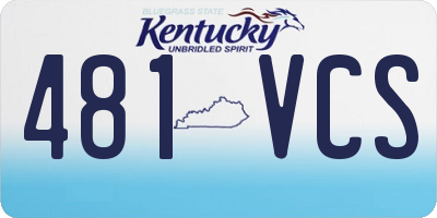 KY license plate 481VCS