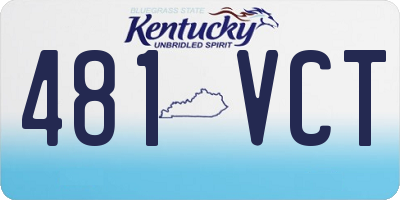 KY license plate 481VCT