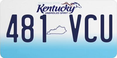 KY license plate 481VCU