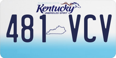 KY license plate 481VCV