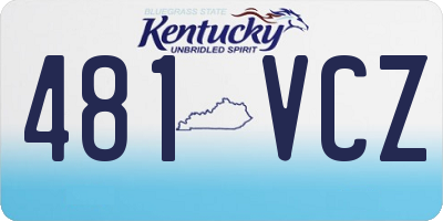 KY license plate 481VCZ