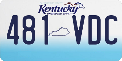 KY license plate 481VDC