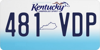 KY license plate 481VDP