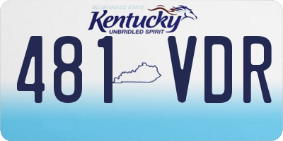 KY license plate 481VDR