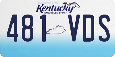 KY license plate 481VDS