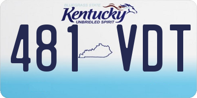 KY license plate 481VDT