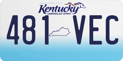 KY license plate 481VEC