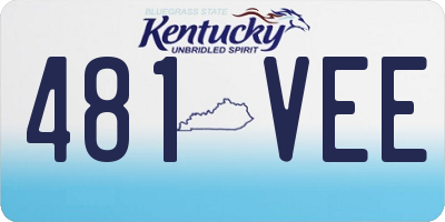 KY license plate 481VEE