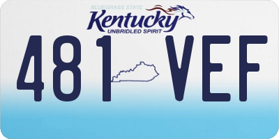KY license plate 481VEF