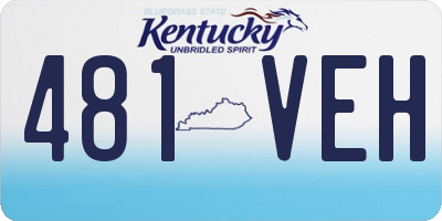 KY license plate 481VEH