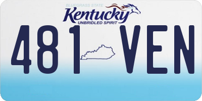KY license plate 481VEN