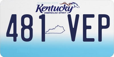 KY license plate 481VEP