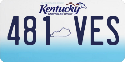 KY license plate 481VES