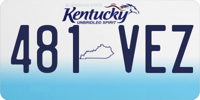 KY license plate 481VEZ