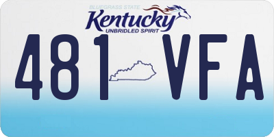 KY license plate 481VFA