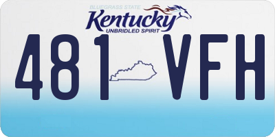 KY license plate 481VFH