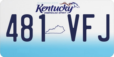 KY license plate 481VFJ
