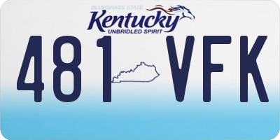 KY license plate 481VFK