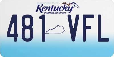 KY license plate 481VFL