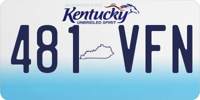 KY license plate 481VFN