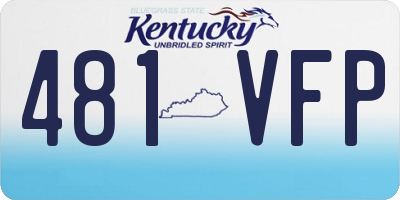 KY license plate 481VFP