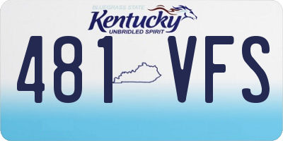 KY license plate 481VFS