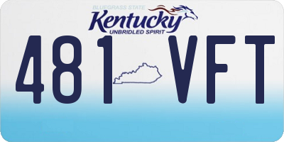 KY license plate 481VFT