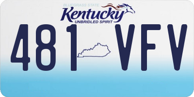 KY license plate 481VFV