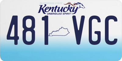 KY license plate 481VGC