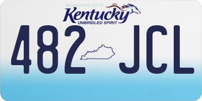 KY license plate 482JCL