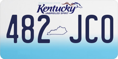 KY license plate 482JCO