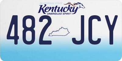 KY license plate 482JCY