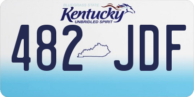 KY license plate 482JDF