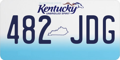 KY license plate 482JDG