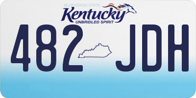 KY license plate 482JDH