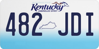 KY license plate 482JDI