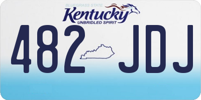 KY license plate 482JDJ