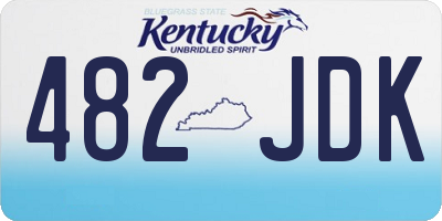KY license plate 482JDK