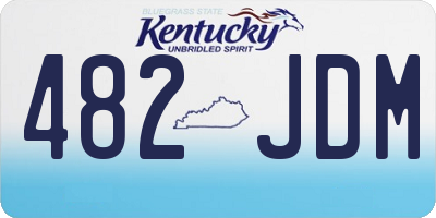 KY license plate 482JDM