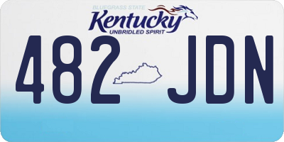 KY license plate 482JDN