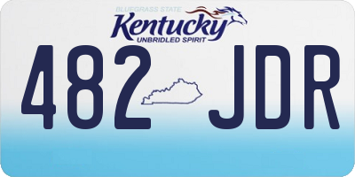 KY license plate 482JDR