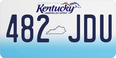 KY license plate 482JDU