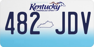 KY license plate 482JDV