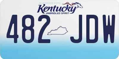 KY license plate 482JDW