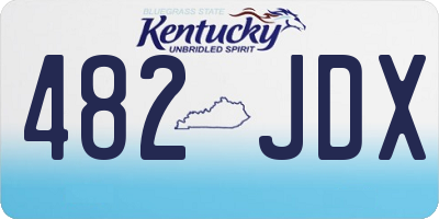 KY license plate 482JDX