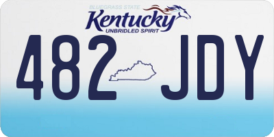 KY license plate 482JDY