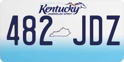 KY license plate 482JDZ