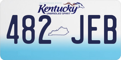 KY license plate 482JEB