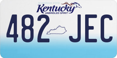 KY license plate 482JEC