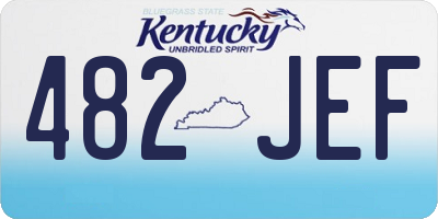 KY license plate 482JEF